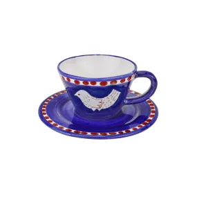 Arcucci Materia piuma blu tazza cappuccino c/p