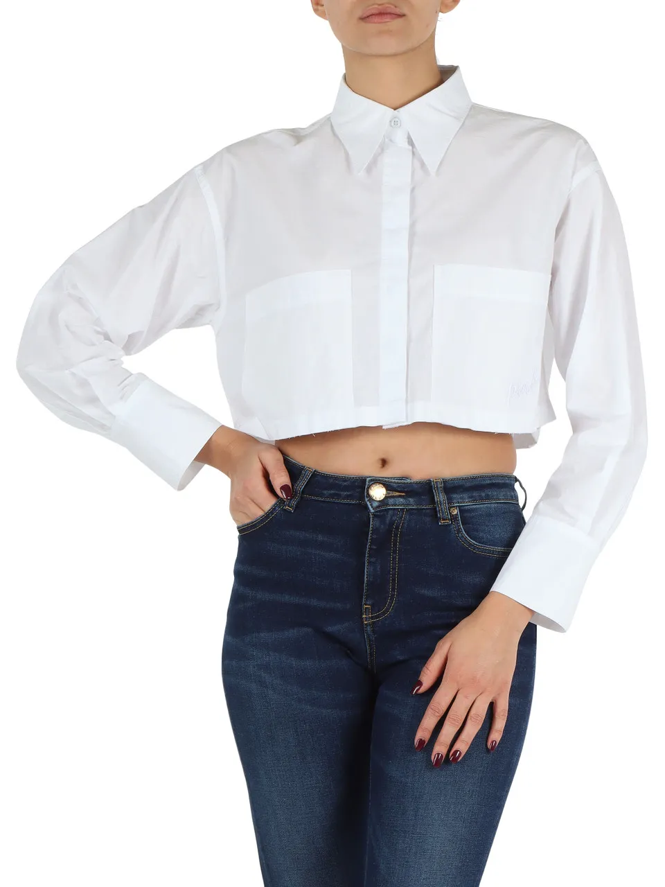 Camicia cropped PERGUSA in misto cotone