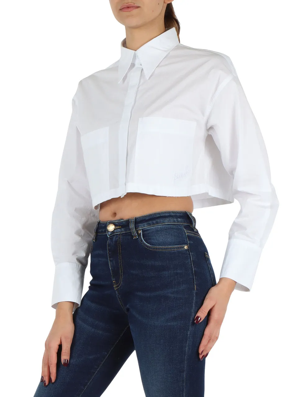 Camicia cropped PERGUSA in misto cotone