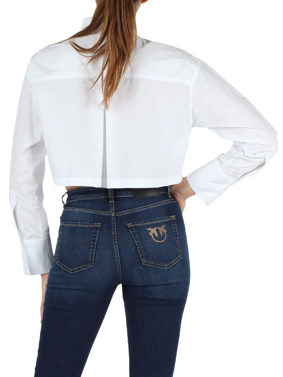 Camicia cropped PERGUSA in misto cotone