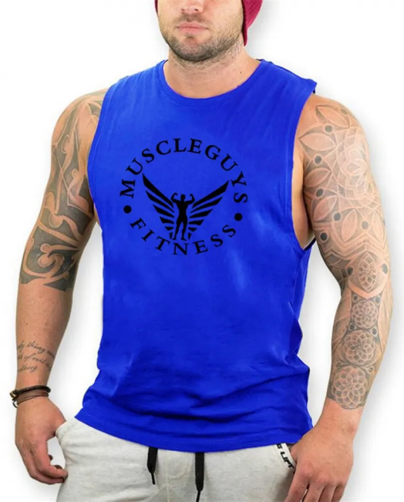 Canotta da bodybuilding in cotone di marca Canotta da uomo Canottiere da fitness Abbigliamento da palestra Maglia sportiva da uo