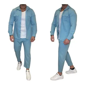 Coordinato The brothers camicia&pantalone colore Azzurro