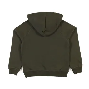 Felpa Hoodie Verde Militare Con Logo Dsq2 Giallo