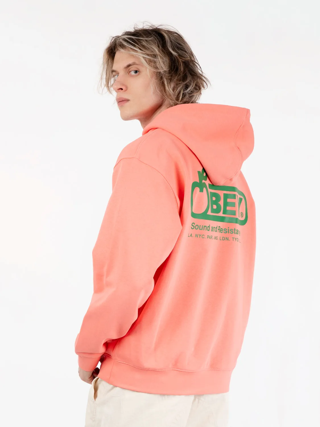 Felpa Sound & Resistance hooded shell pink