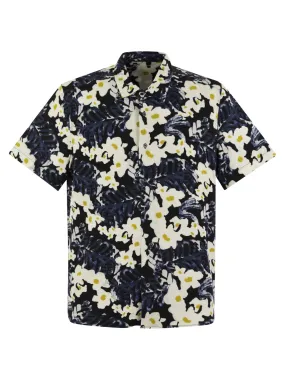 Flowered short-sleeved shirt