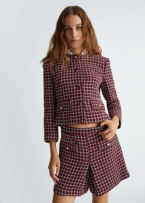 Giacca in tweed con colletto