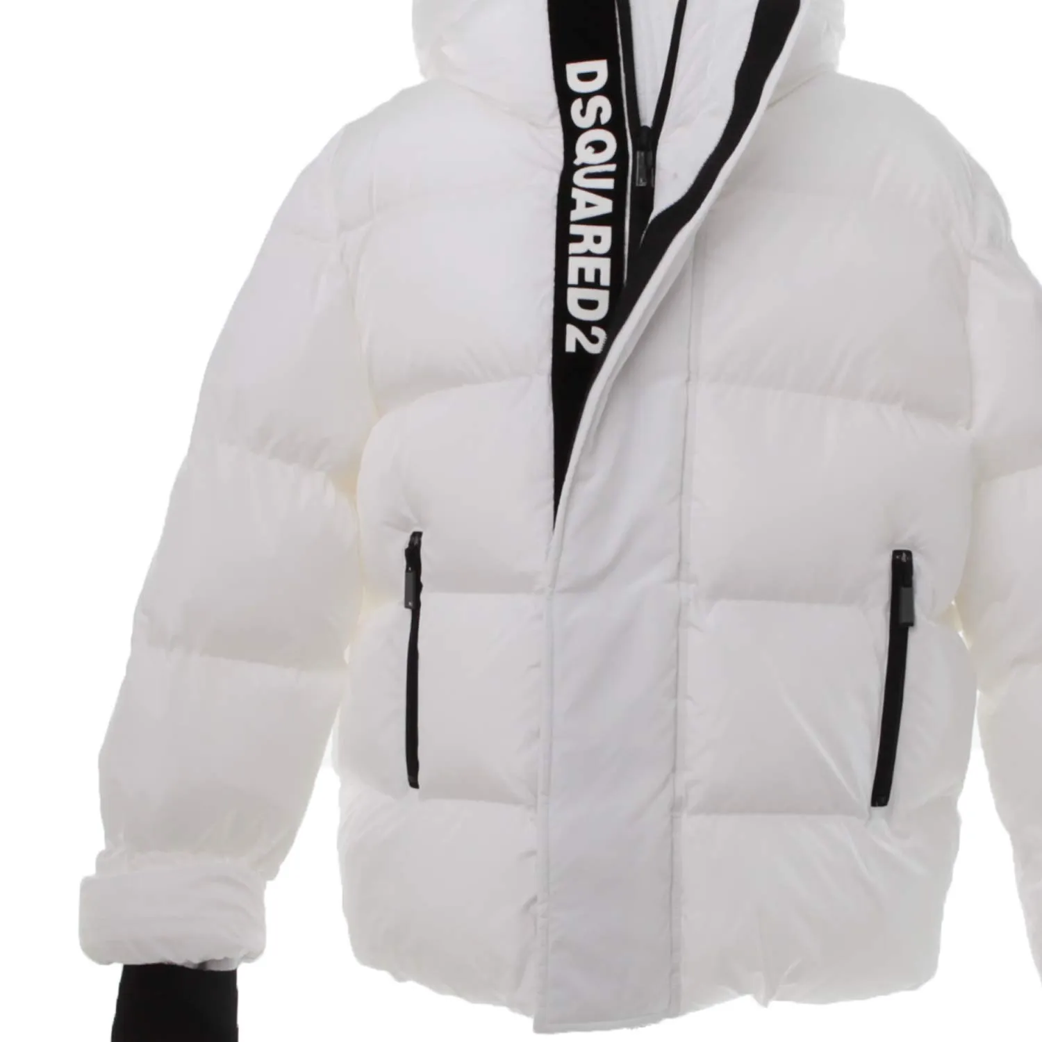 Giubbotto Unisex Bianco Con Dettagli Neri