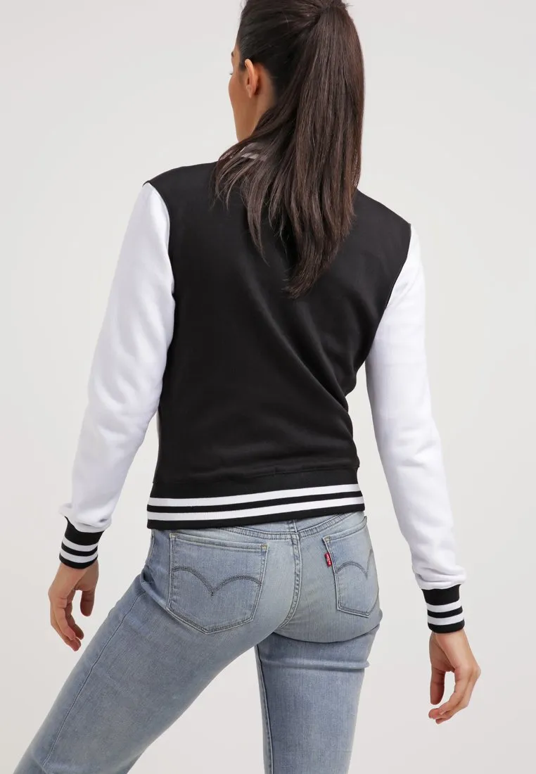 LADIES 2-TONE COLLEGE SWEATJACKET - Giubbotto Bomber