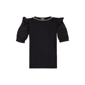 Liu Jo T-shirt Liu-jo Jersey E Taffetà Nero