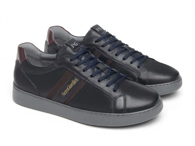 NERO GIARDINI SCARPE IN PELLE UOMO INVERNO I303080U 228  SNEAKERS BLU SCURO