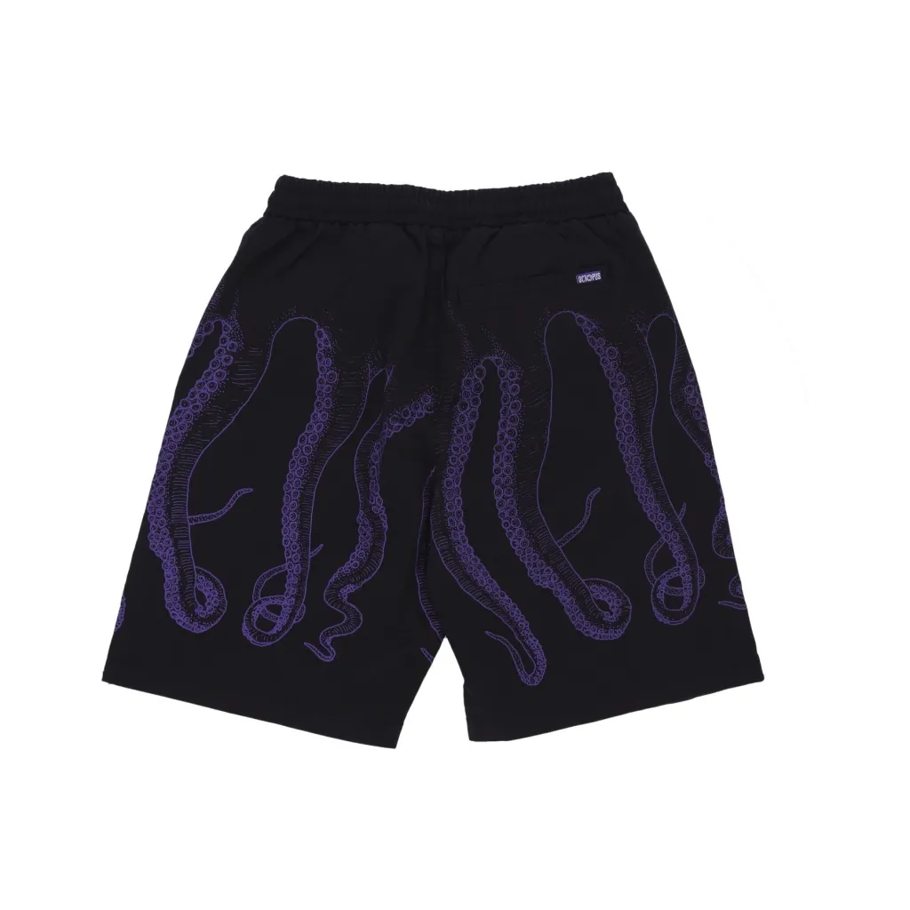 pantalone corto uomo outline jogger short BLACK/PURPLE