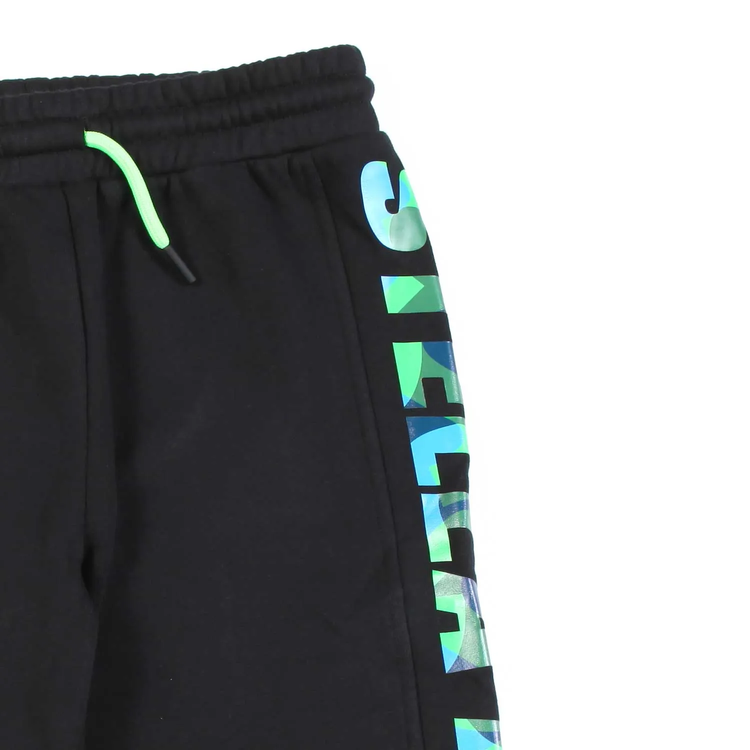 Pantalone Jogger Nero Con Loghi Multicolor