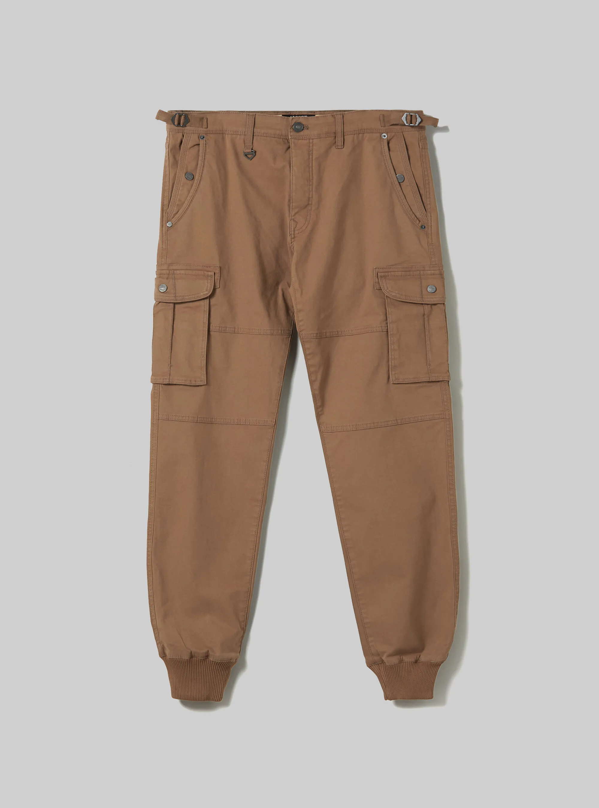 Pantaloni cargo in cotone con elastico