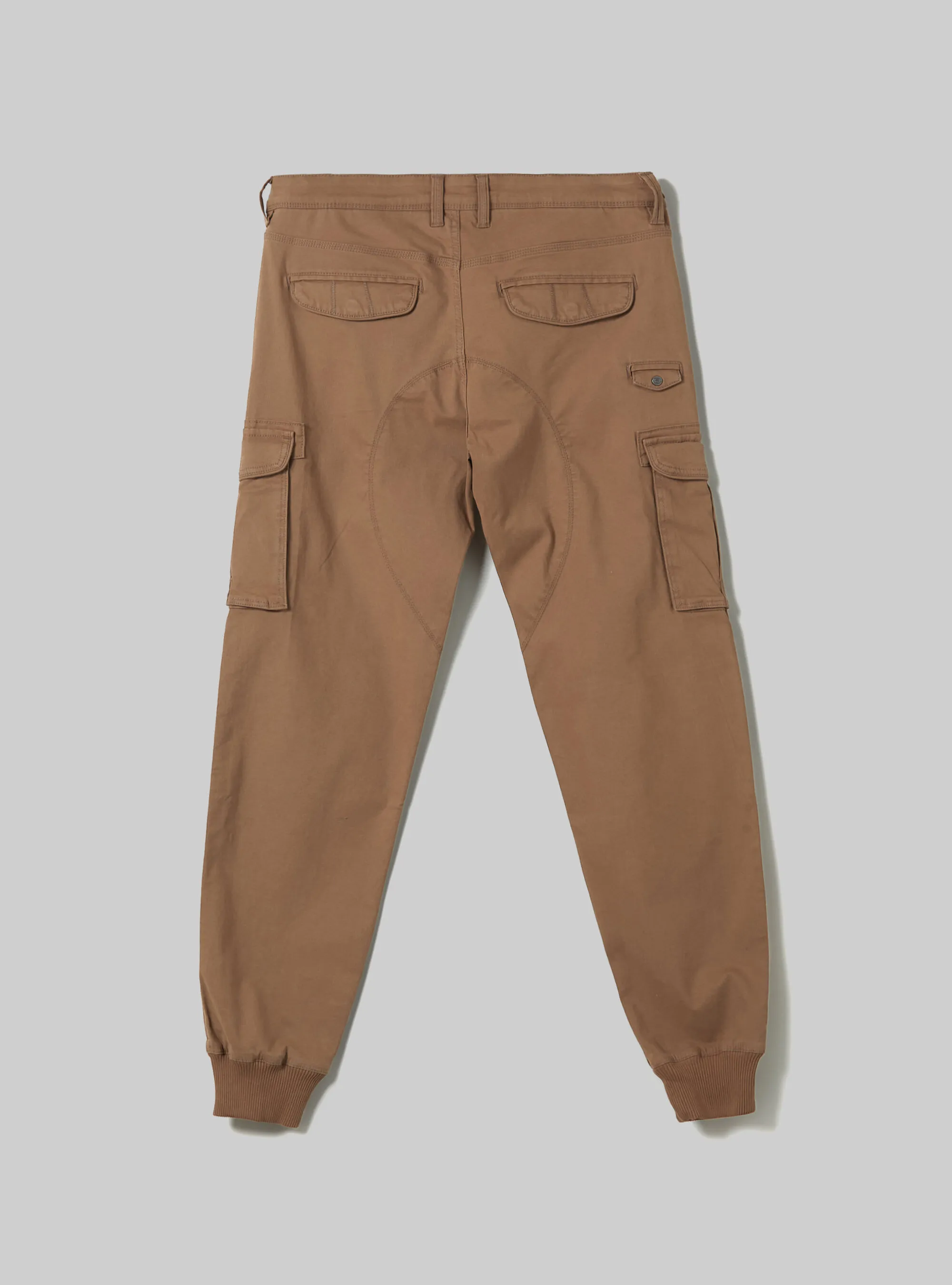 Pantaloni cargo in cotone con elastico