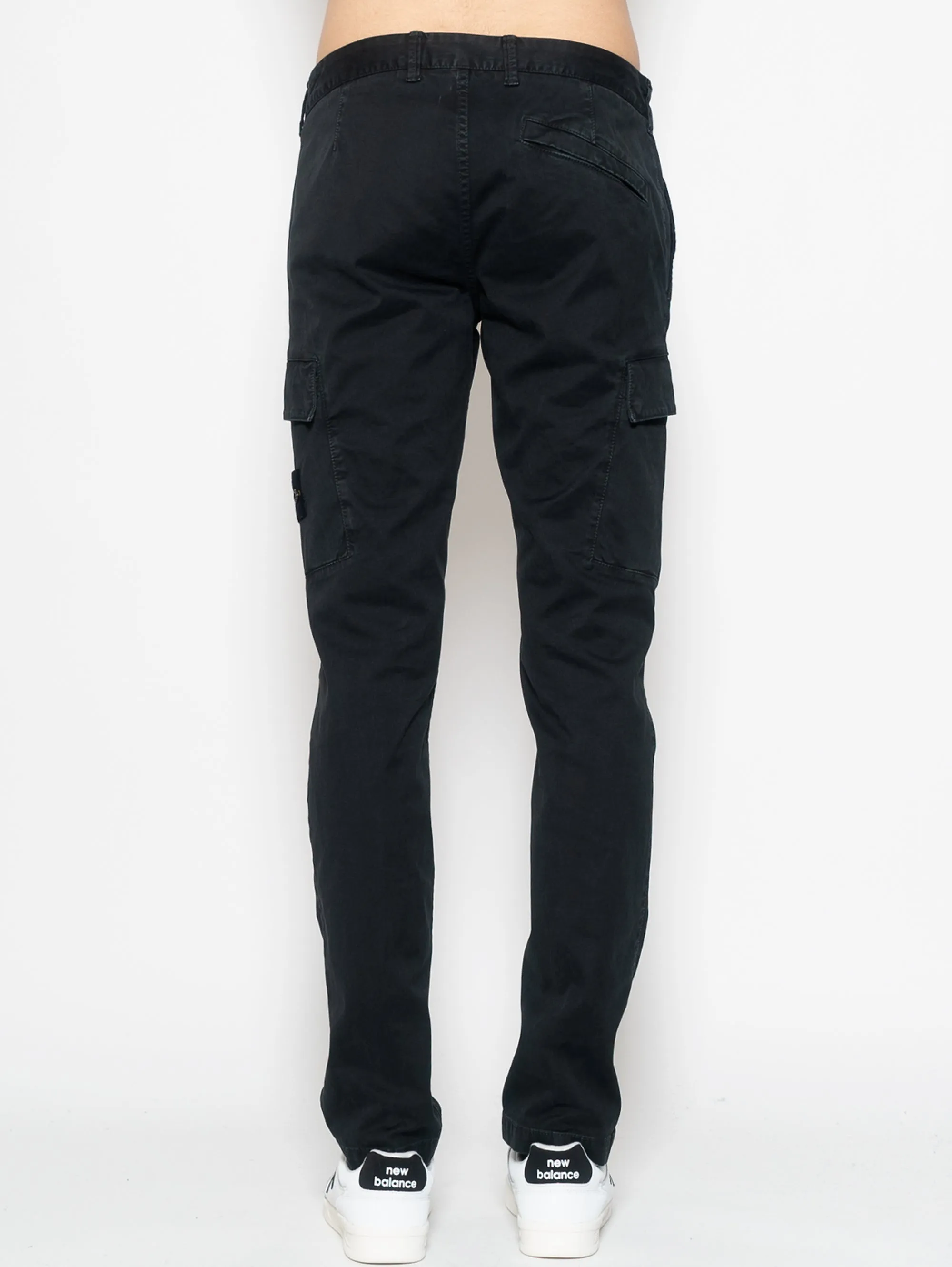 Pantaloni Cargo in Cotone Stretch  Nero