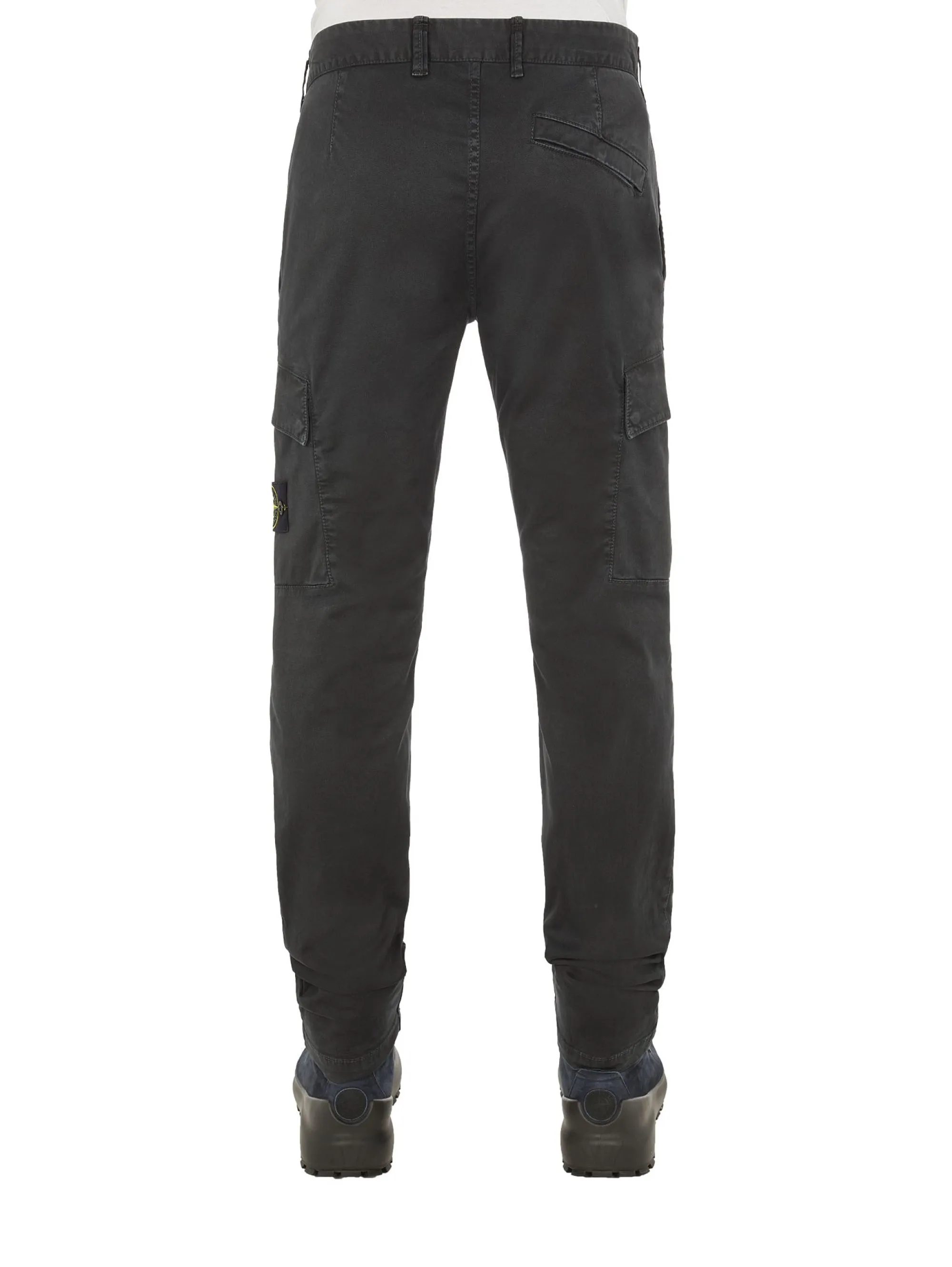 Pantaloni Cargo in Cotone Stretch  Nero