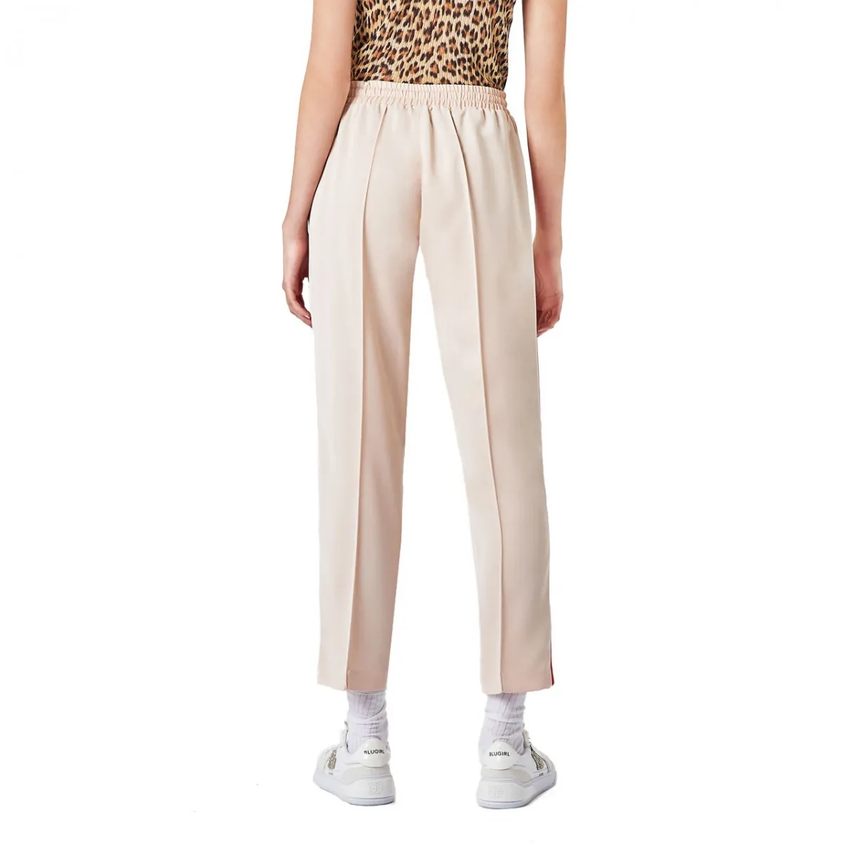 Pantaloni In Cady Envers Satin, Beige