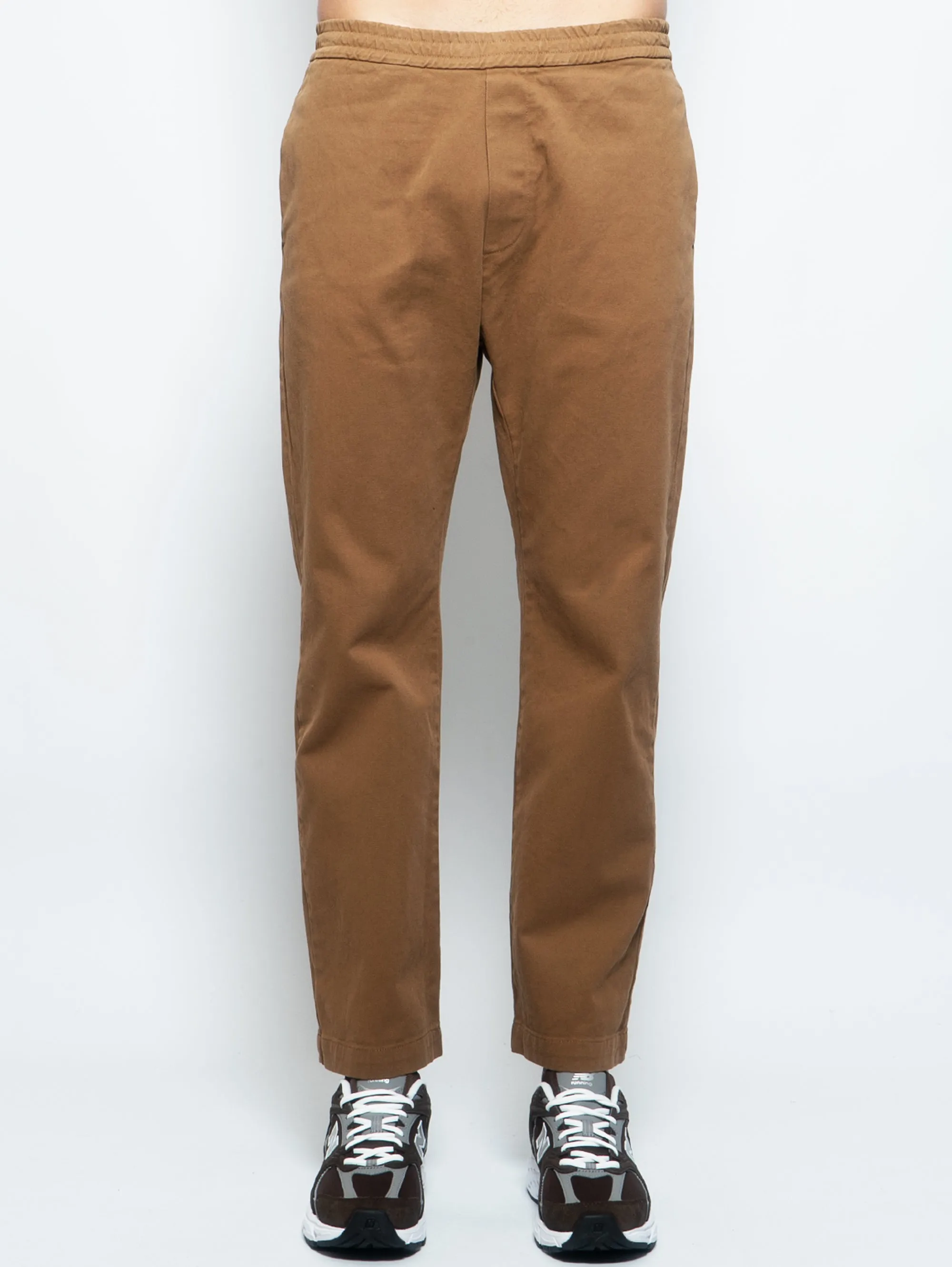 Pantaloni Jogger in Cotone Tabacco