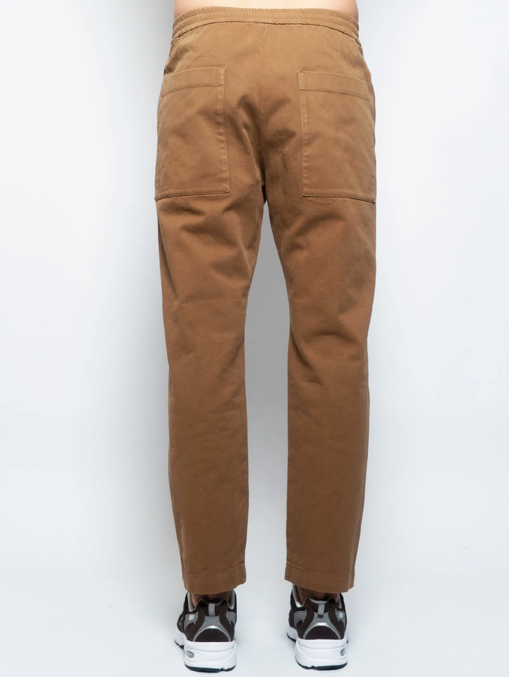 Pantaloni Jogger in Cotone Tabacco