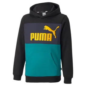 Puma Felpa con cappuccio e tasca a marsupio ESS Block Hoodie FL B 849081 27 aqua