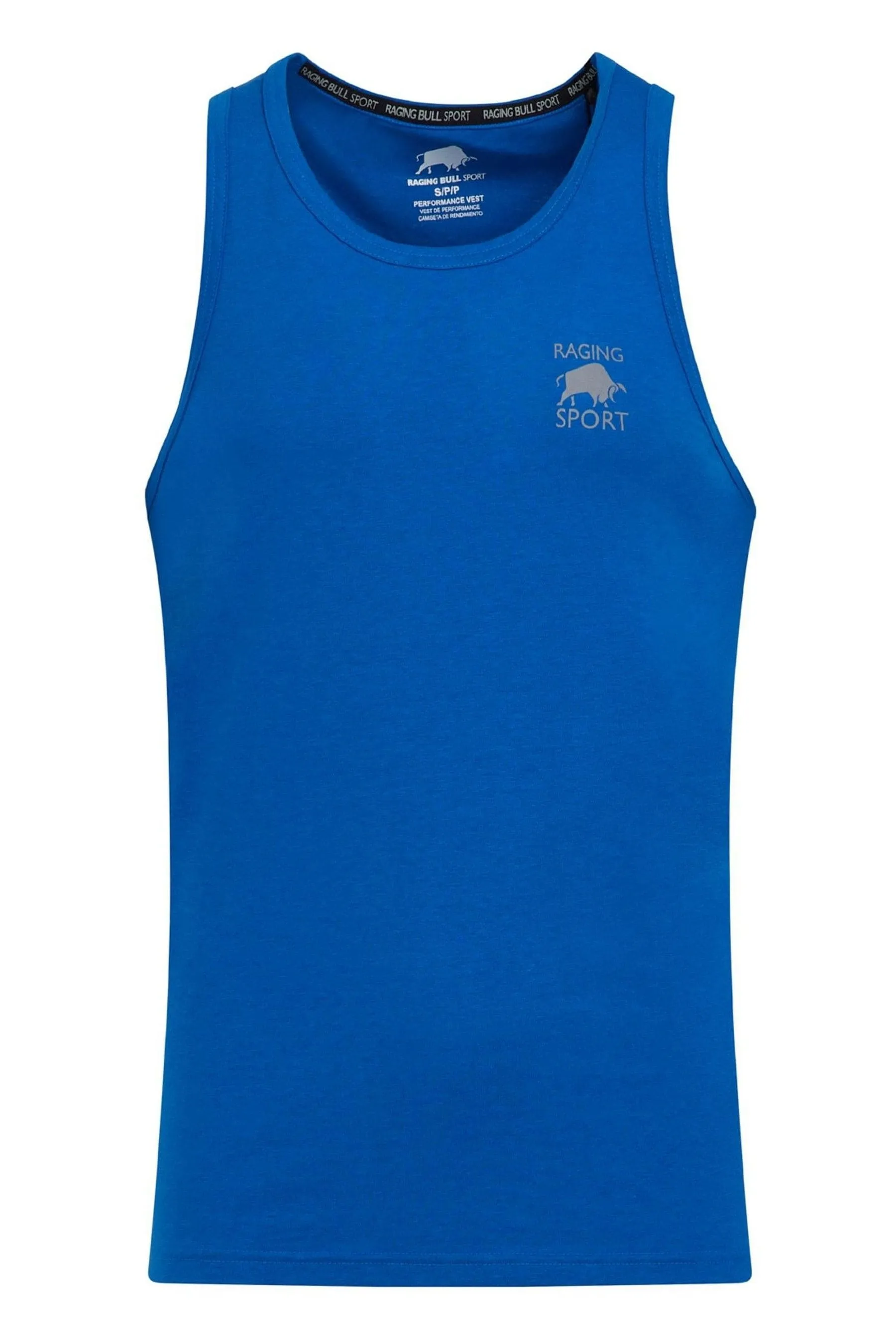 Raging Bull Blu - Canotta sportiva in jersey