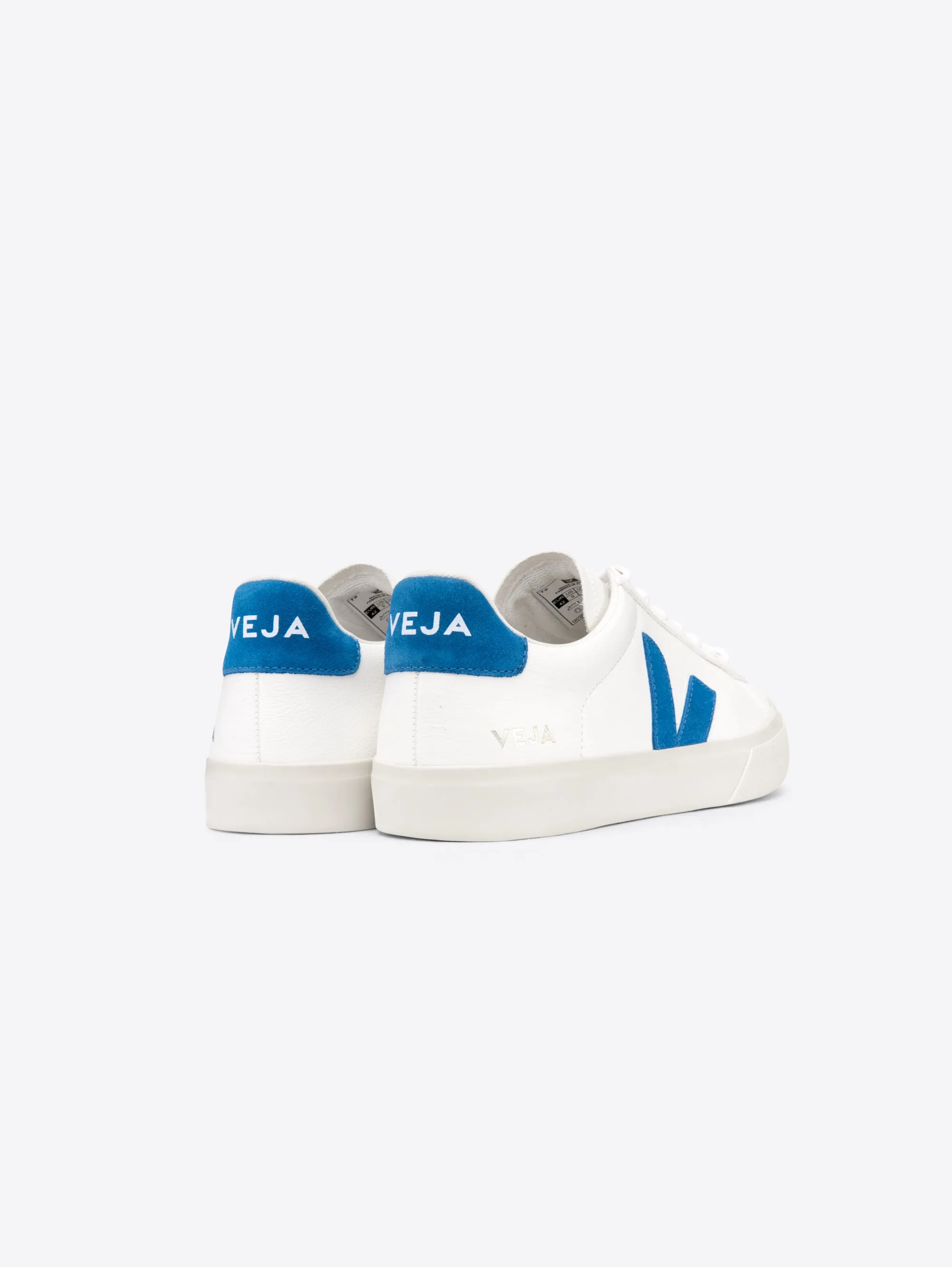 Sneakers in Pelle Bianco/Blu