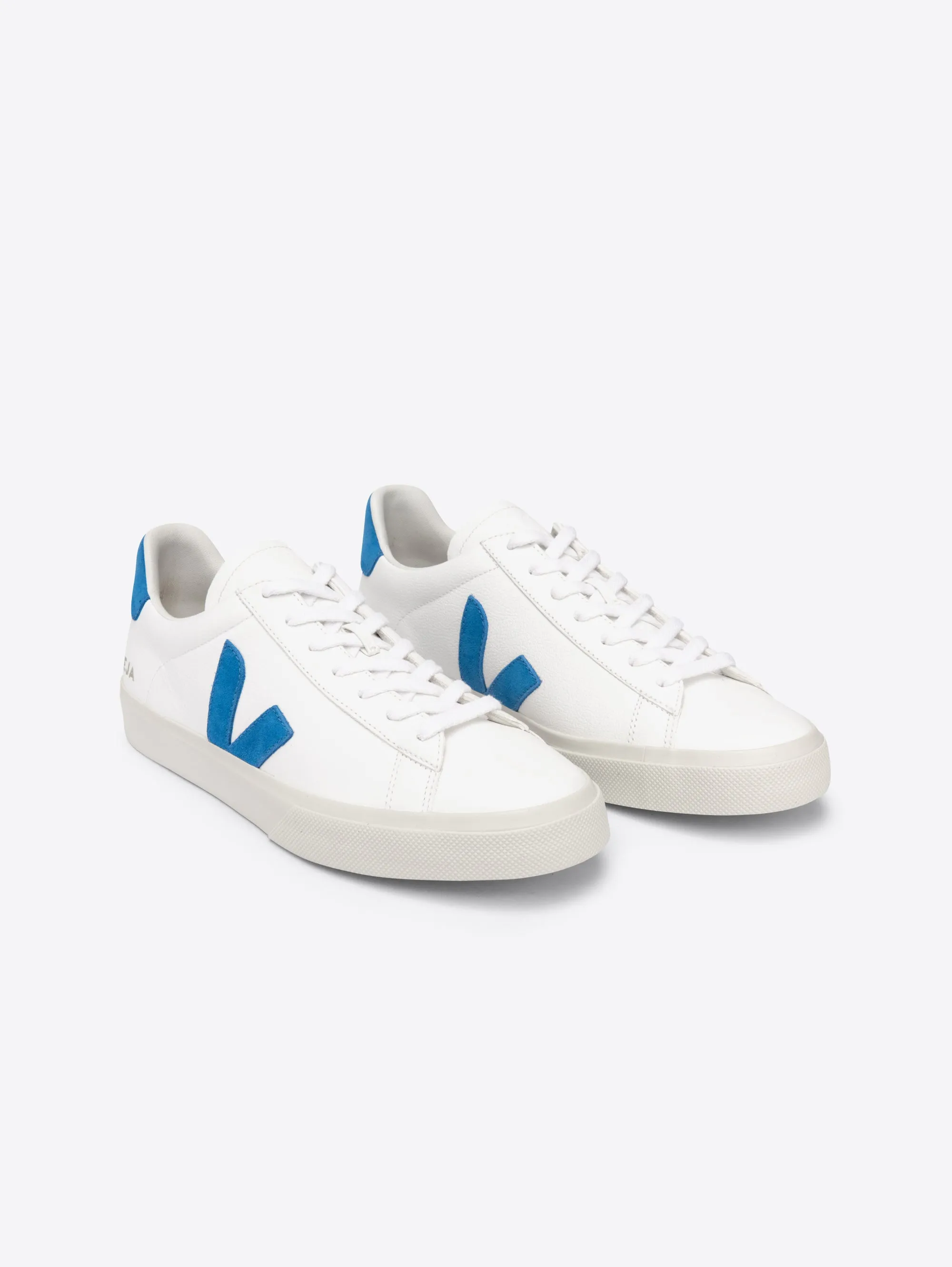 Sneakers in Pelle Bianco/Blu