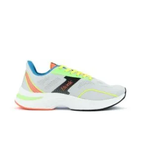 Sneakers running da uomo grigie multicolor con maxi suola