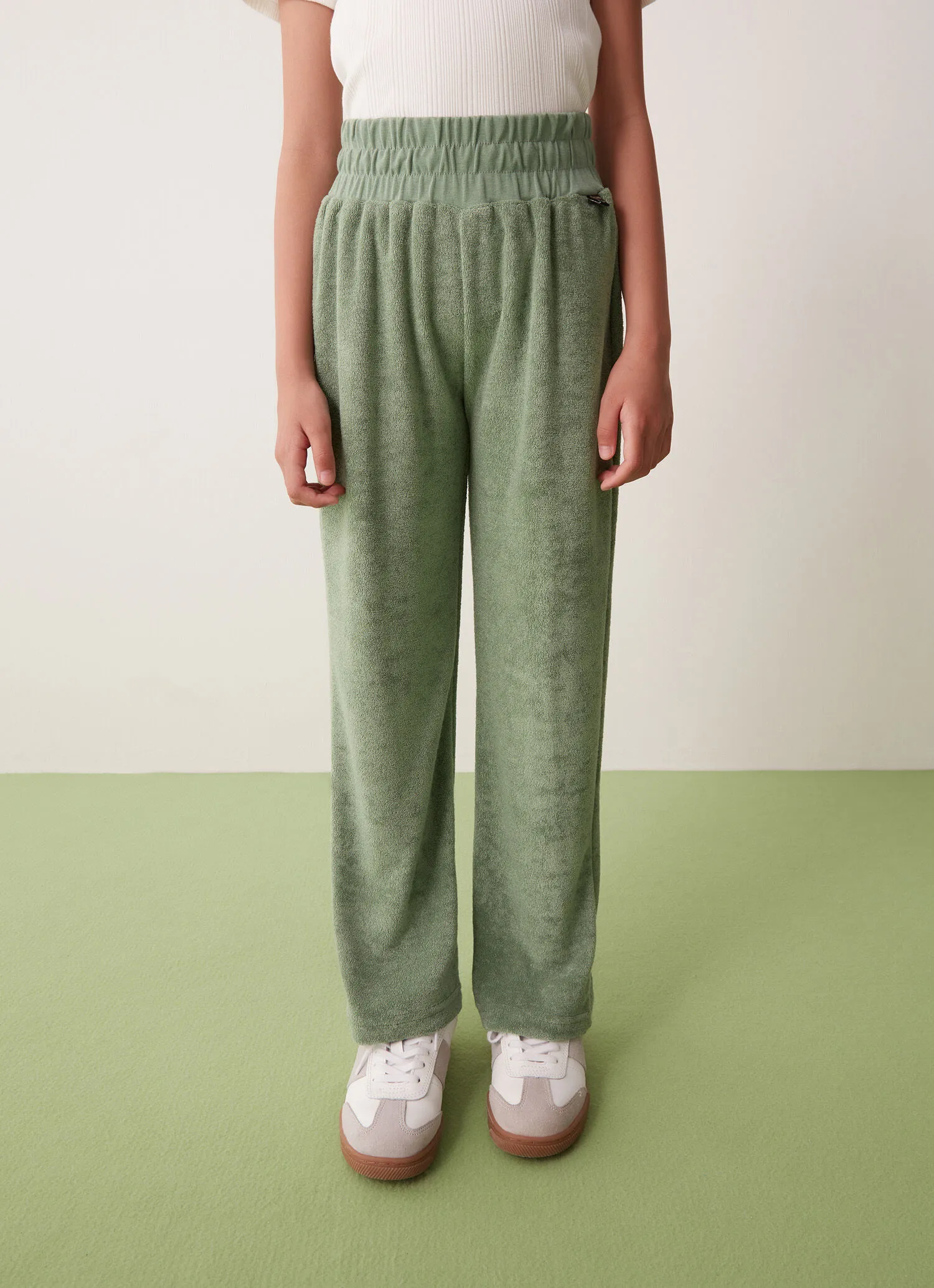 Soft chenille trousers