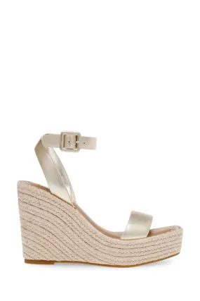 Steve Madden - Sandali in pelle con zeppa