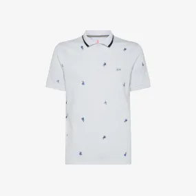 Sun 68 Polo with Embroidery / White