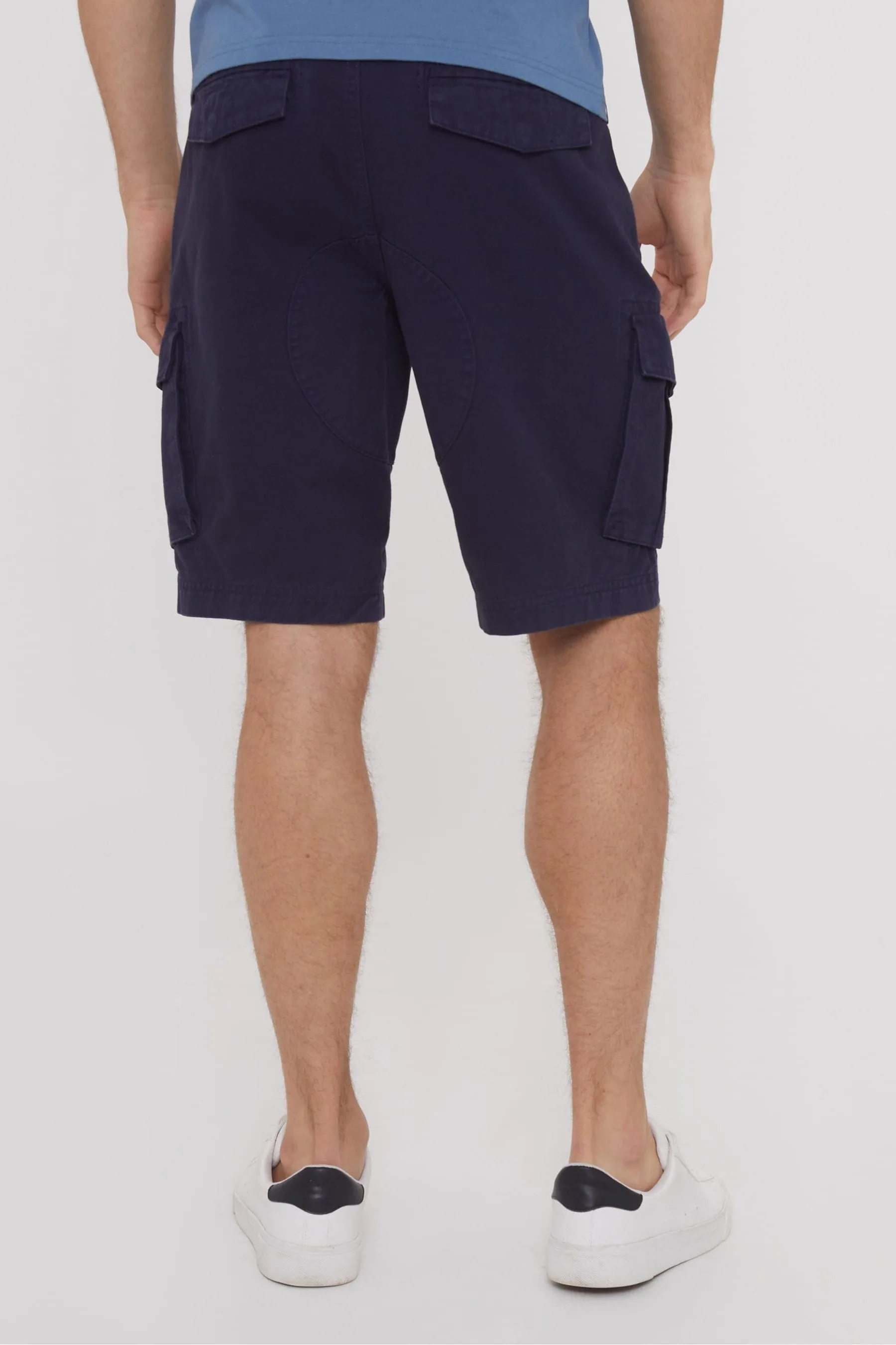 Threadbare - Shorts cargo multitasche in twill di cotone