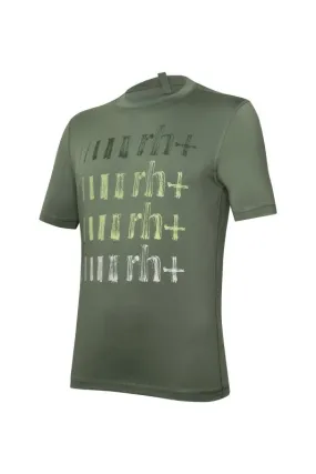 ZERORH+ TECHNO JERSEY T Ivy Green/Print Degradé t-shirt in tessuto tecnico da uomo